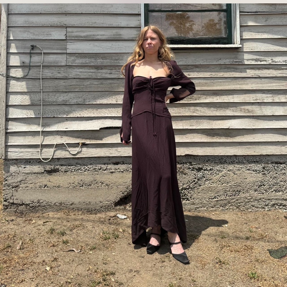 Elegant Sexy JONATHAN SIMKHAI Open-Back long sleeve midi Dress - Picture 6 of 7